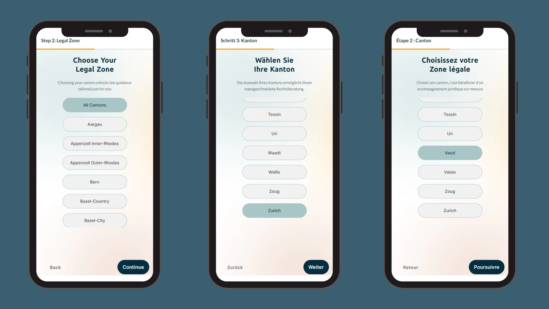 Jurisdiction selection