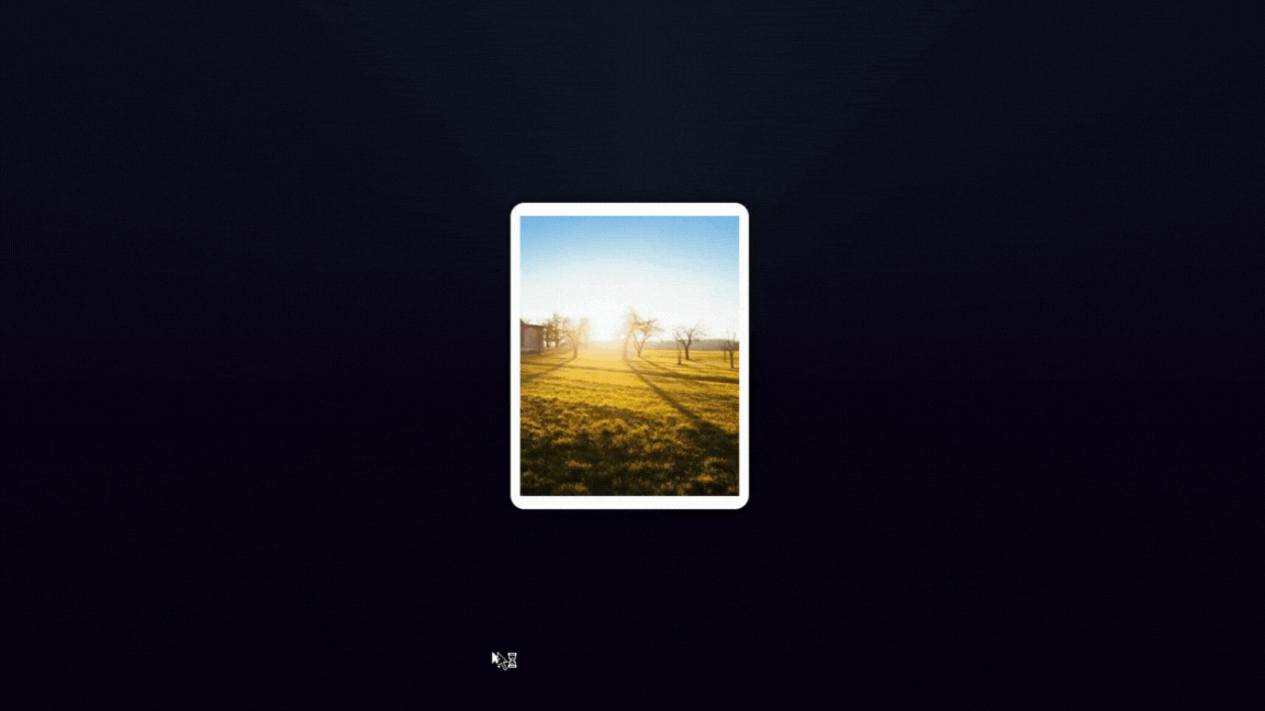 Card with hover effect preview