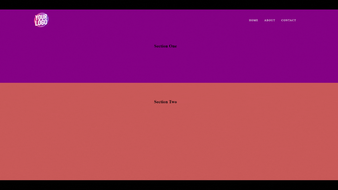 Responsive color navbar preview